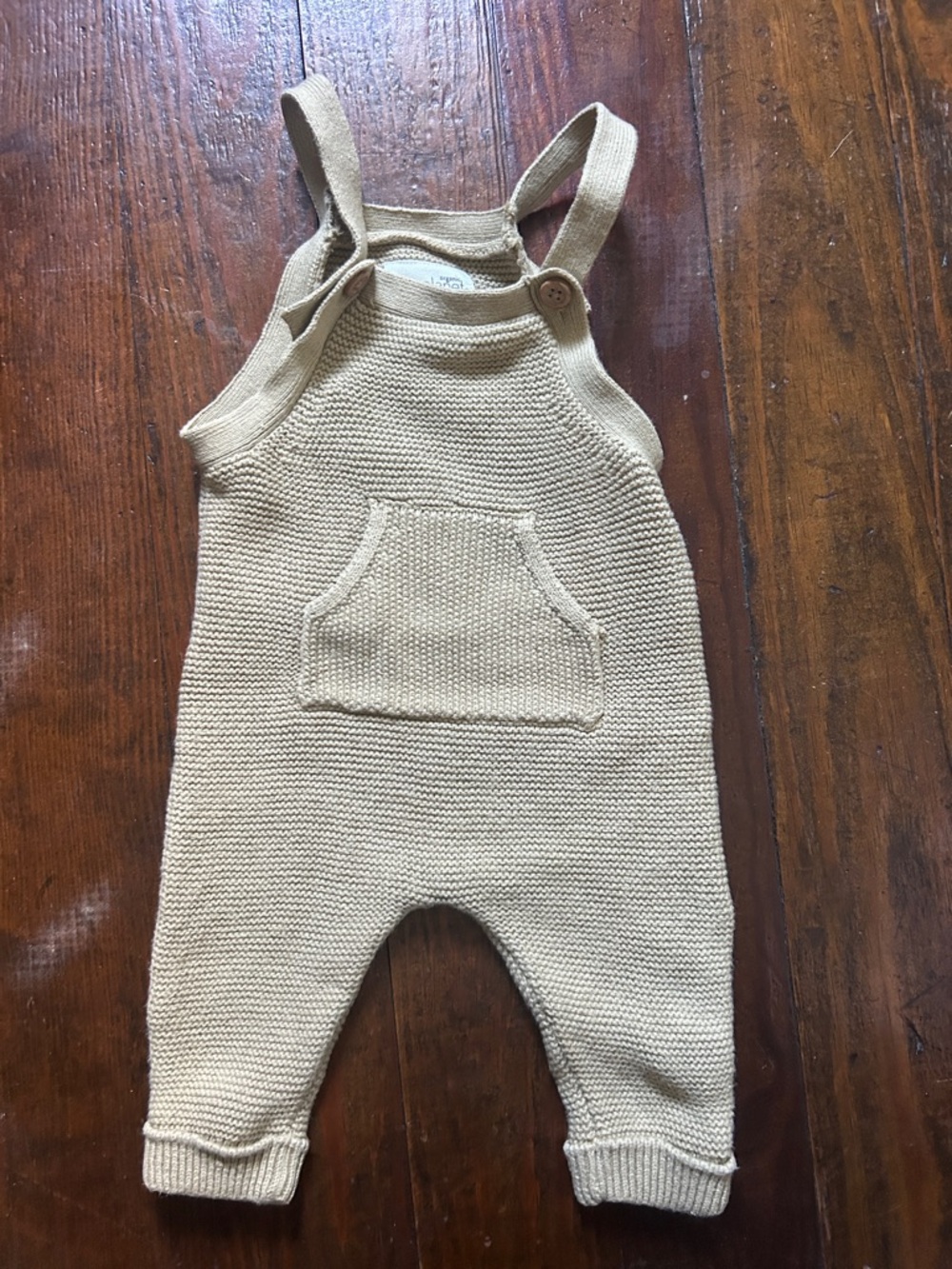 Neutral Knit Overalls for babies- Beige